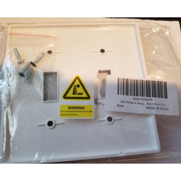 Light Switch Cover Plate Decorative Plastic Black & White Wine Glasses   2 Gang - Picture 2 of 5